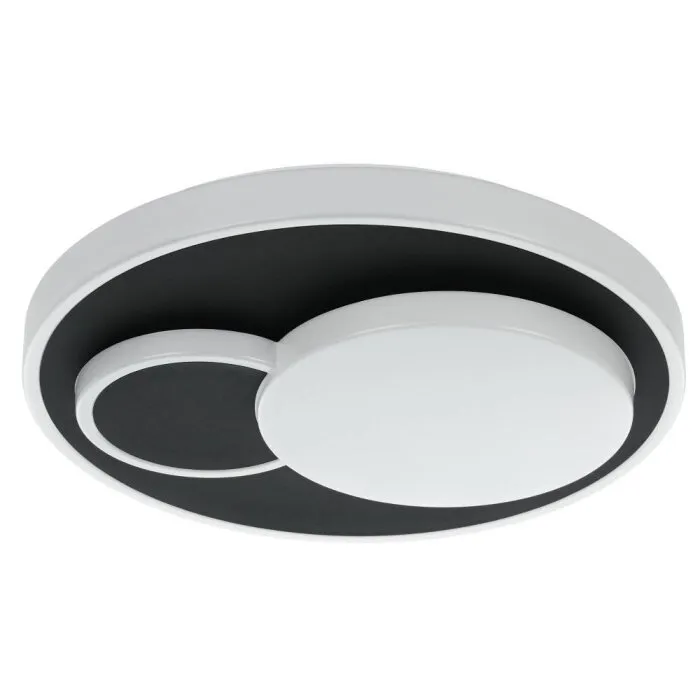 Eglo LEPRESO Plafoniera LED Nero, Bianco, 1-Luce