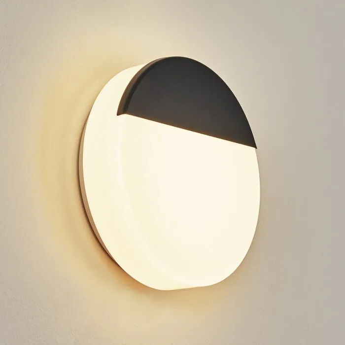 Eppeland Applique da esterno LED Nero, 1-Luce