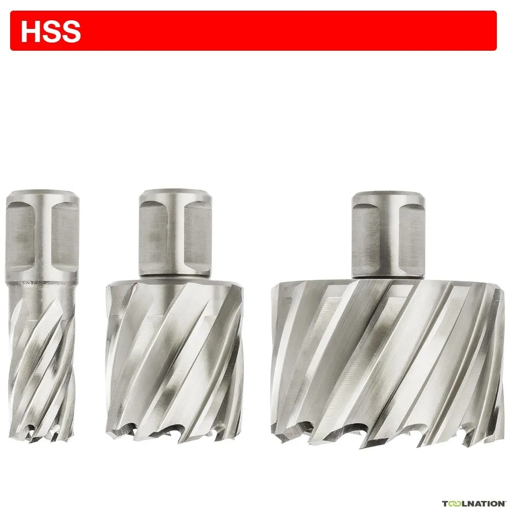 Euroboor 21007505001004 HCY.500 Punta per carotaggio, HSS, D 50 mm, DoC 75 mm, Weldon