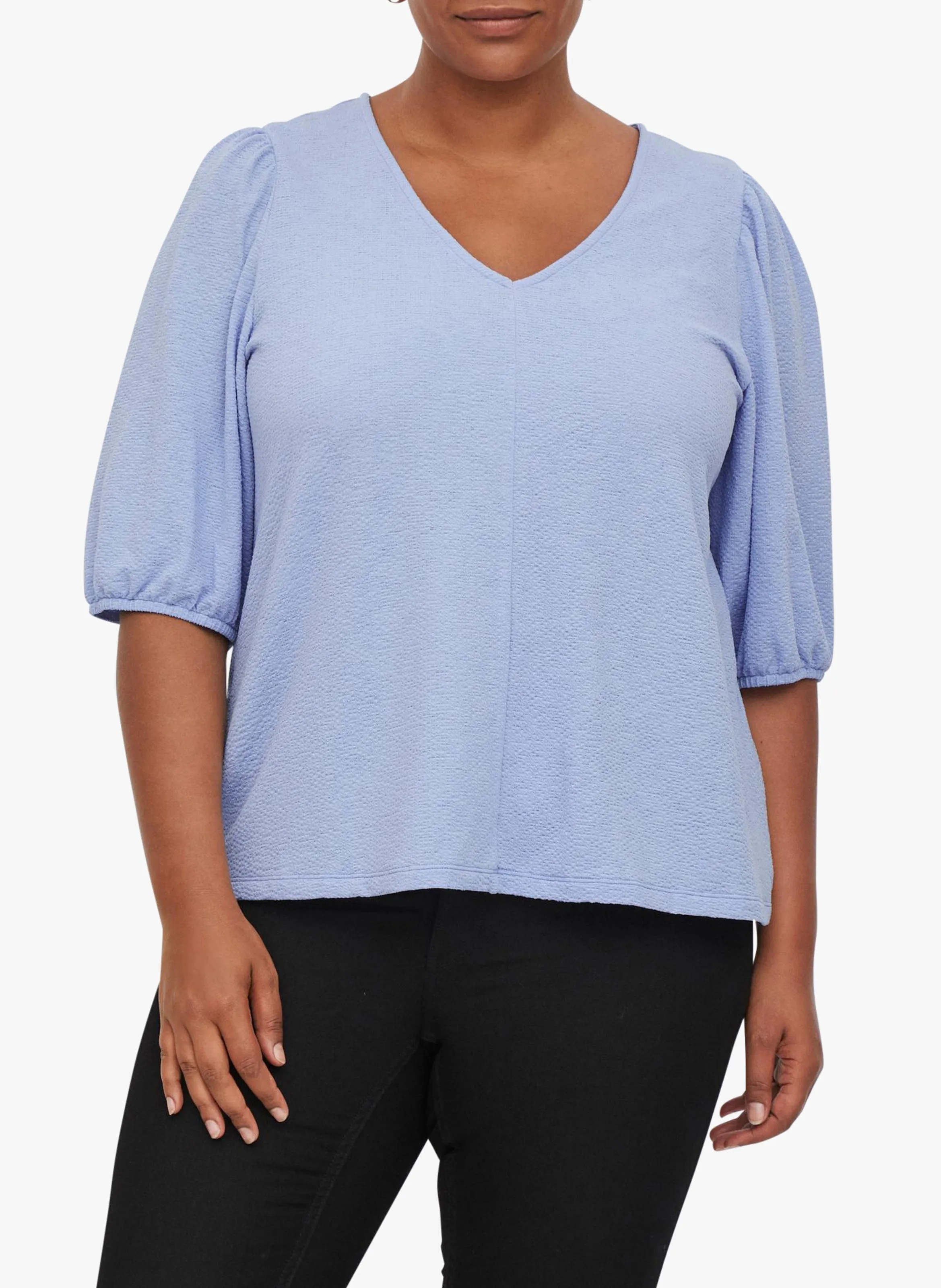  EVOKED   Top con scollo a V | Blu