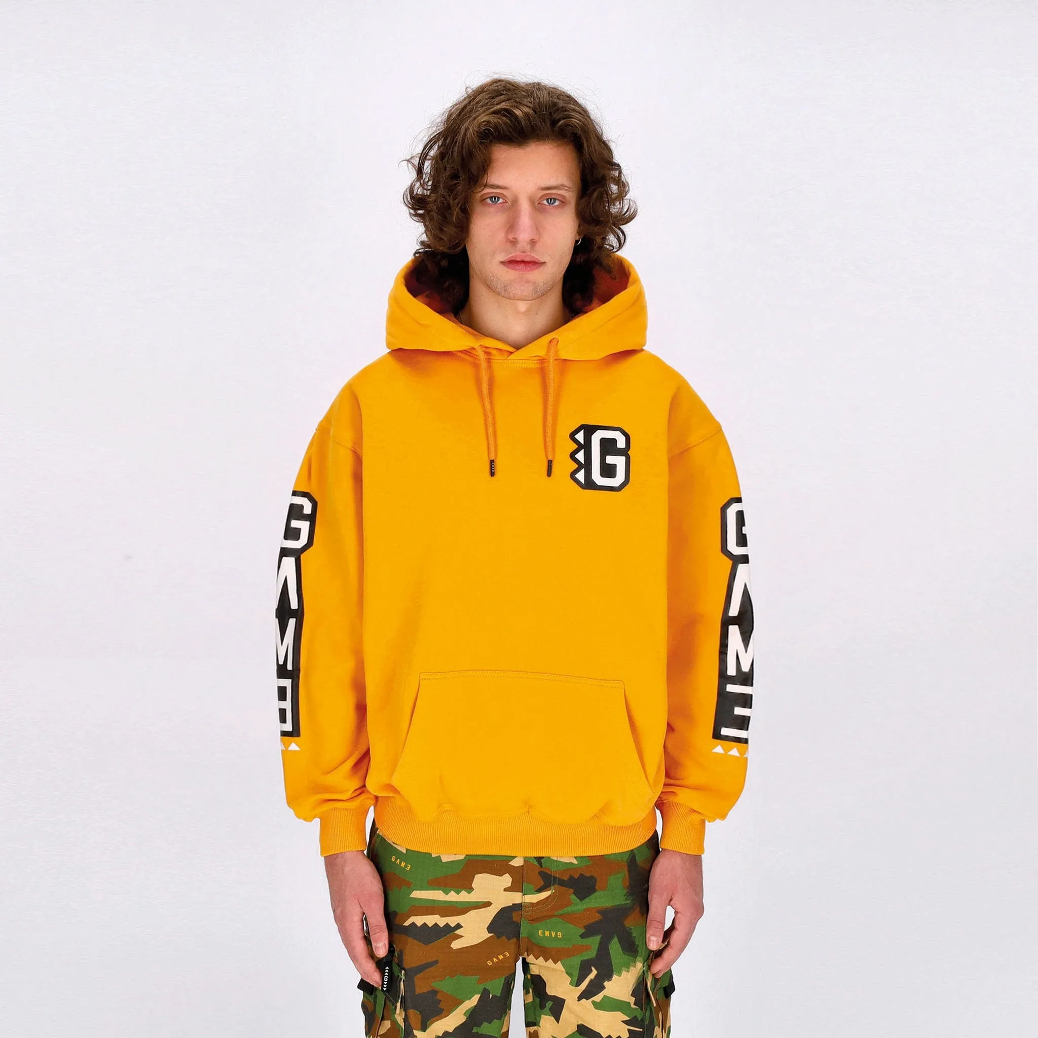 Felpa Cappuccio Uomo Armscript G-hoodie Mustard