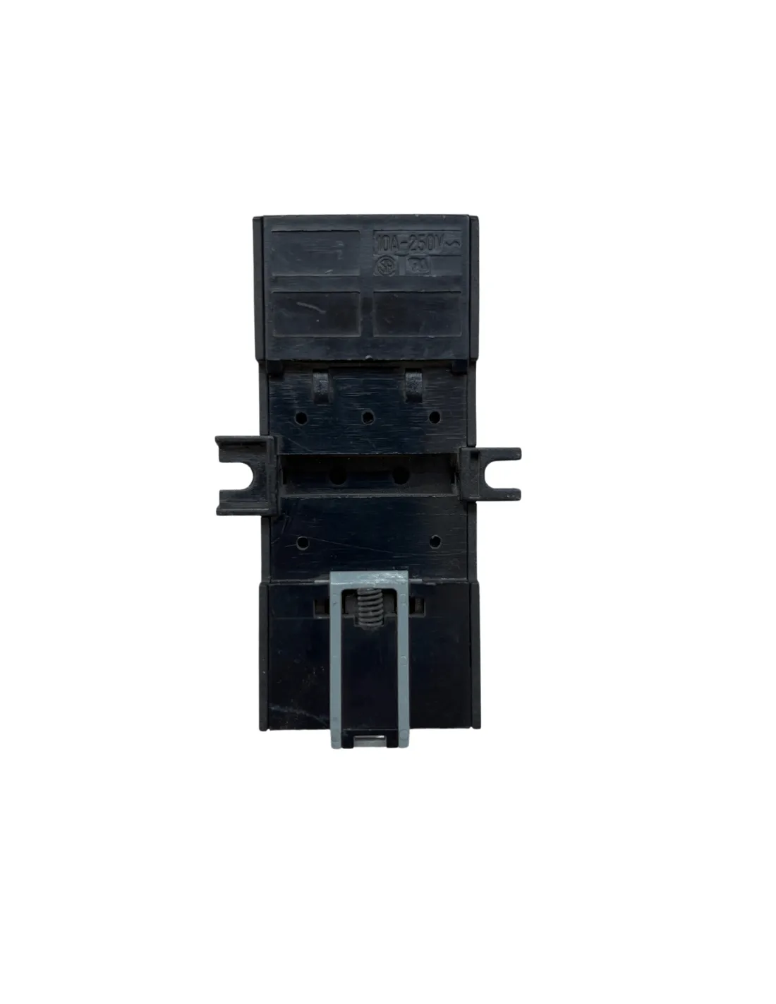 Finder 92.43 Zoccolo 11 Fori, 10A, Alimentazione 230V, Nero, Installazione su barra DIN o tramite fori