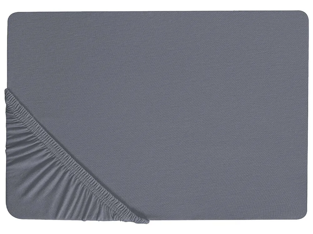 Fitted Sheet JANBU Cotton 180x200 cm Dark Grey