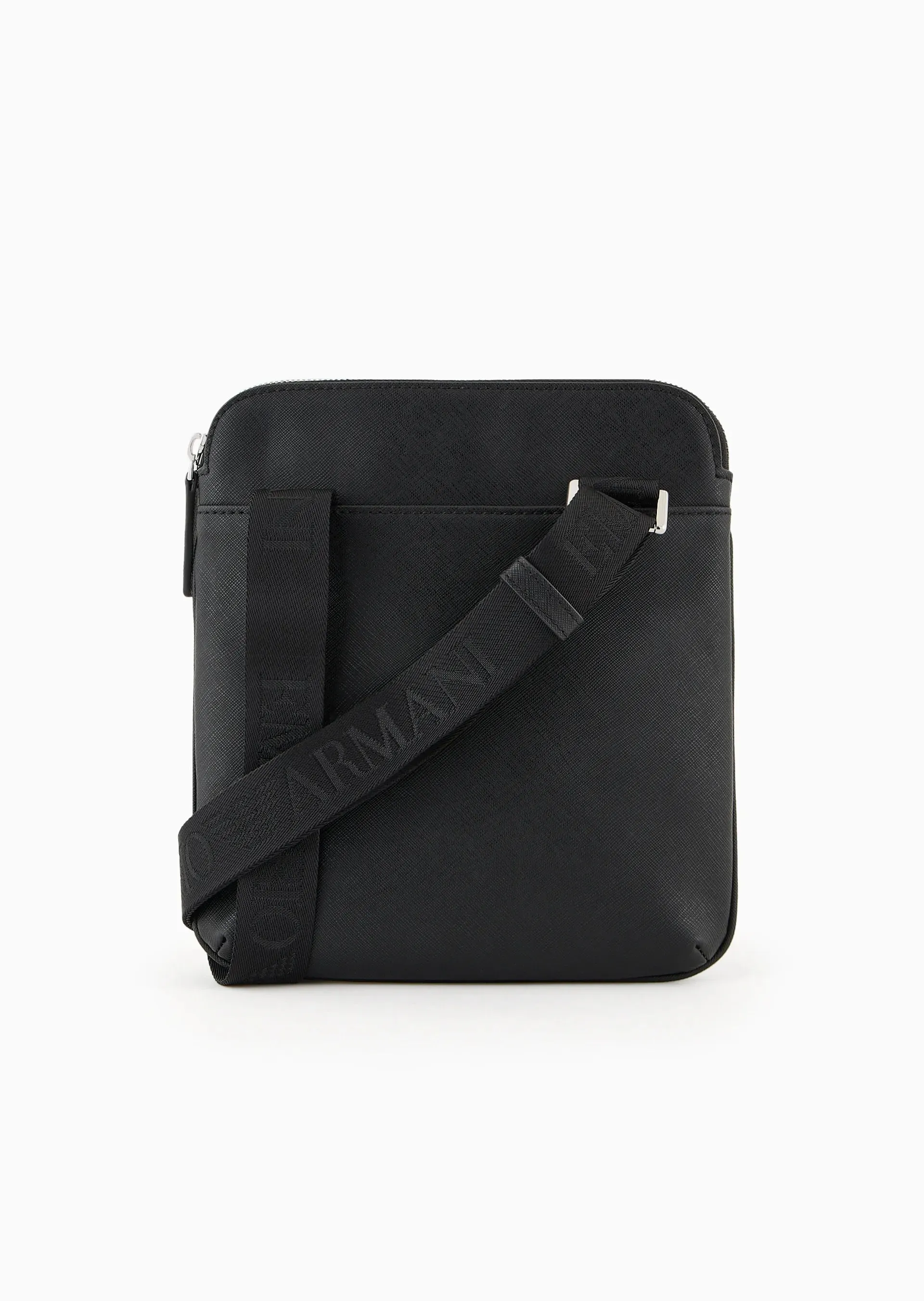 Flat Leather Shoulder Strap / Black