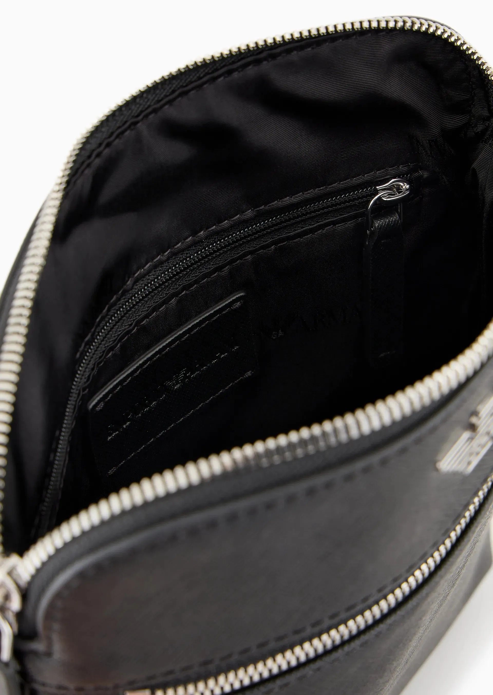 Flat Leather Shoulder Strap / Black