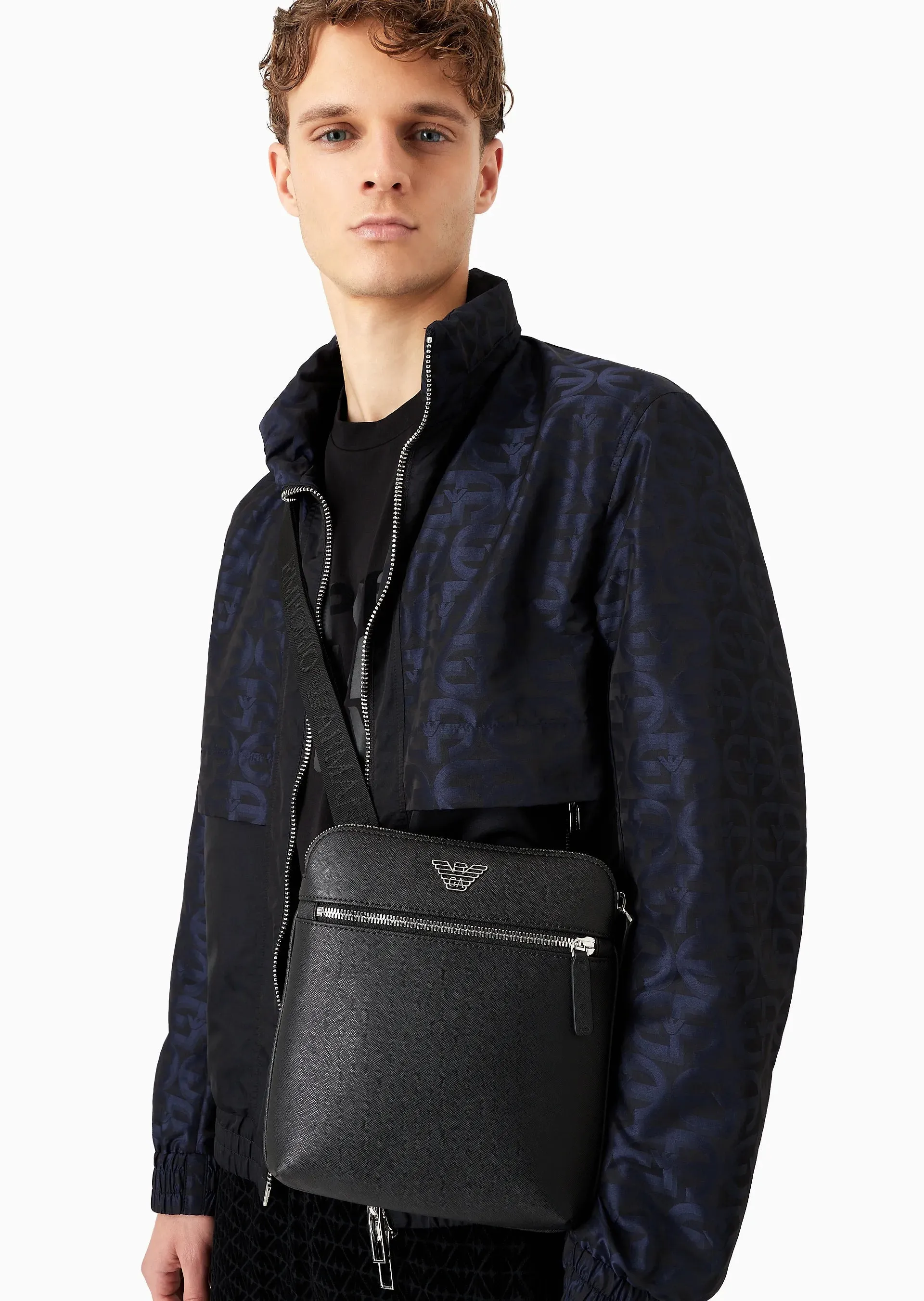 Flat Leather Shoulder Strap / Black