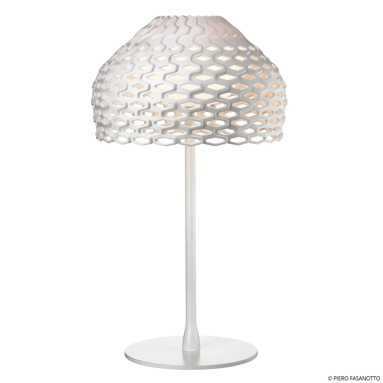 FLOS Tatou T lampada da tavolo con dimmer, bianco