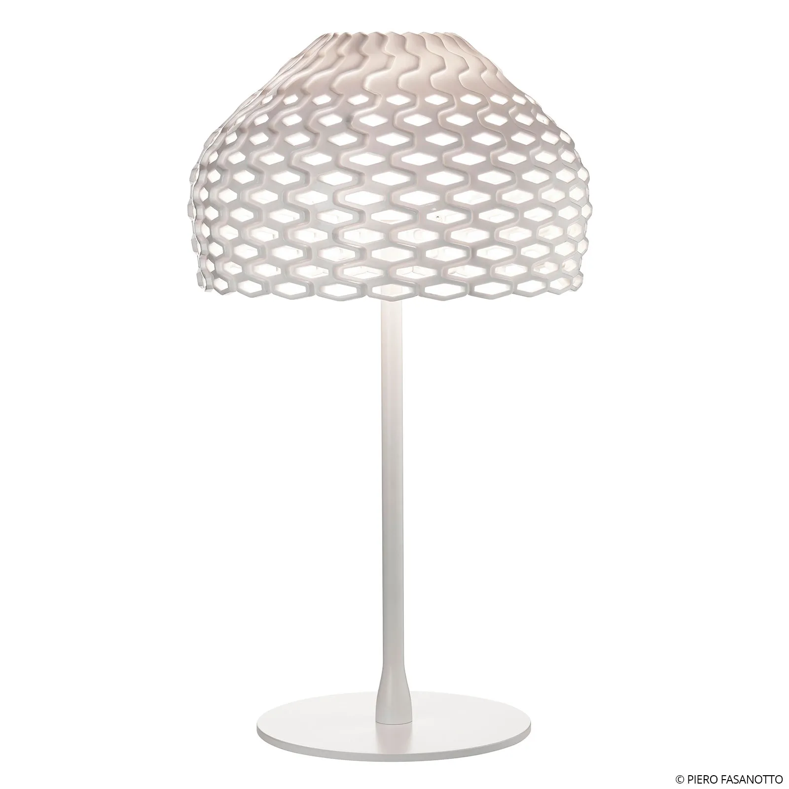 FLOS Tatou T lampada da tavolo con dimmer, bianco