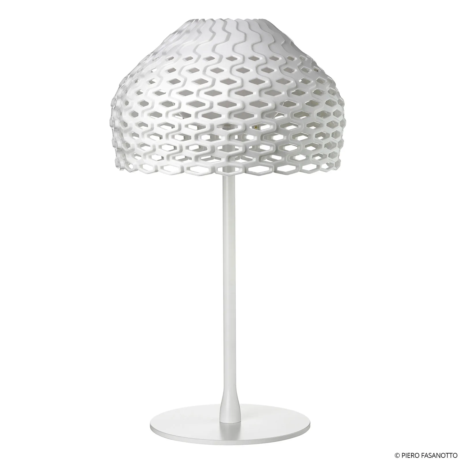 FLOS Tatou T lampada da tavolo con dimmer, bianco