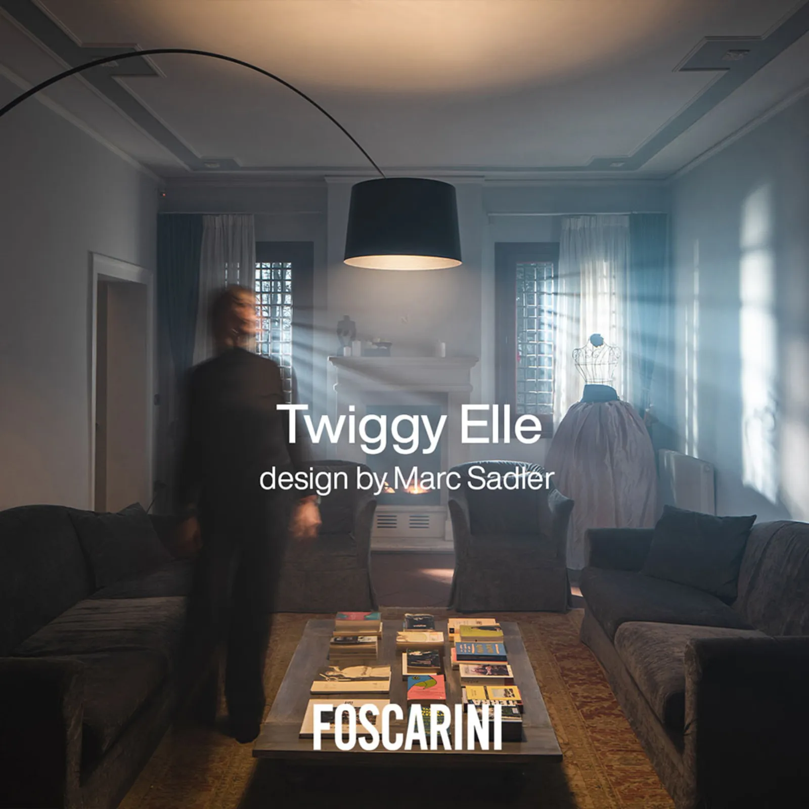 Foscarini Twiggy MyLight piantana LED, nero