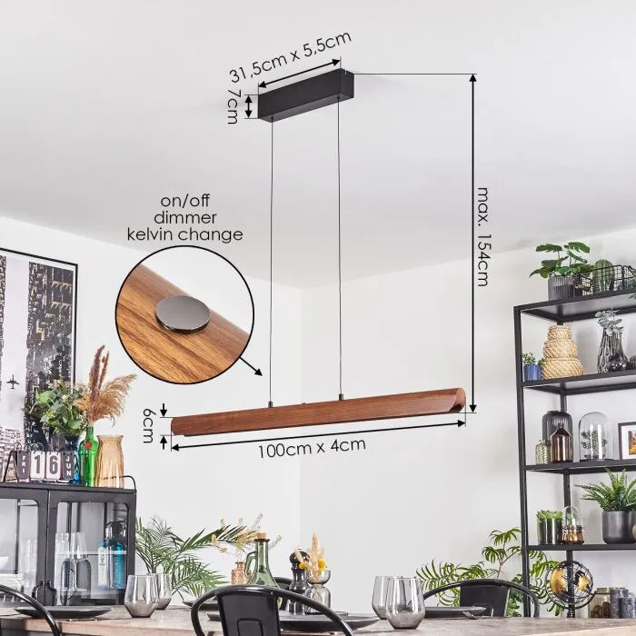 Fugelsta Lampadario a sospensione, Lampada a sospensione LED Nero, 1-Luce