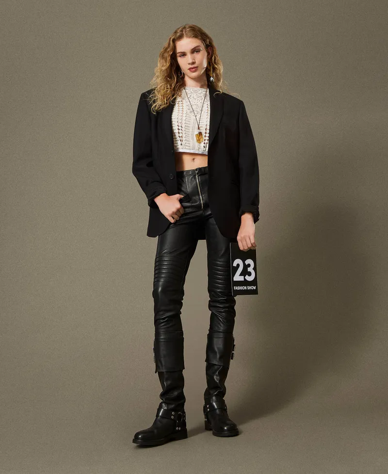 Giacca blazer sartoriale in serge misto lana