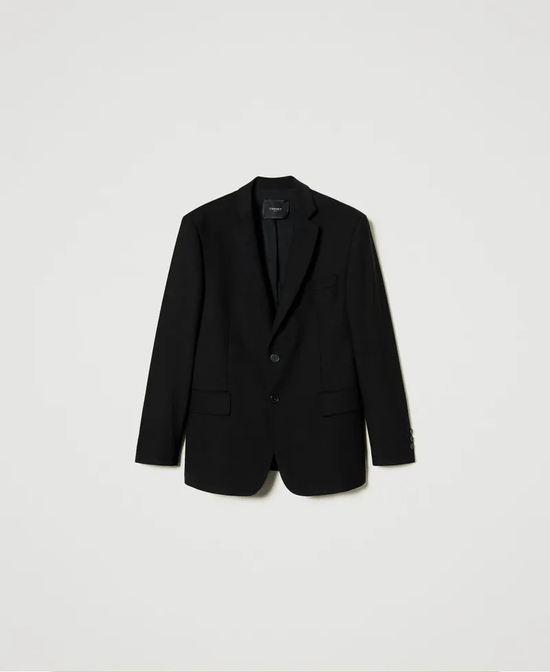 Giacca blazer sartoriale in serge misto lana