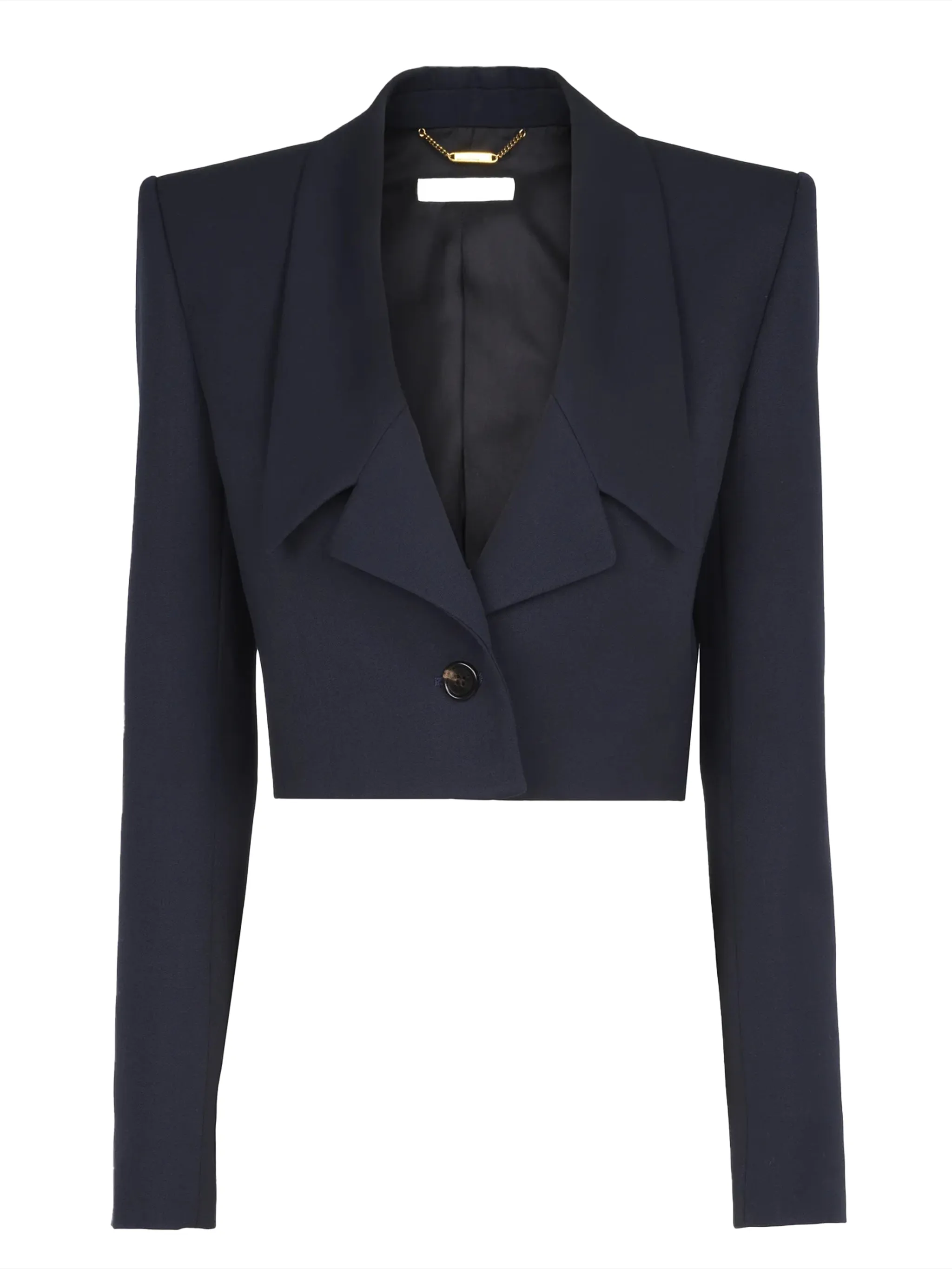 Giacca Spencer corta in lana grain de poudre