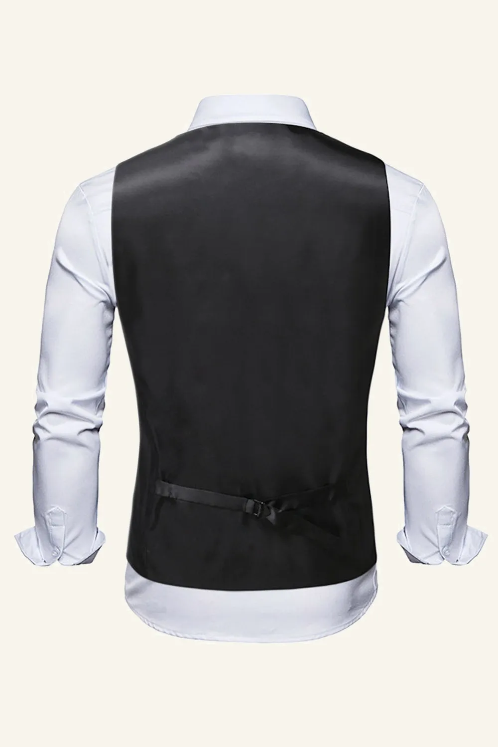 Gilet da uomo monopetto con stampa slim fit