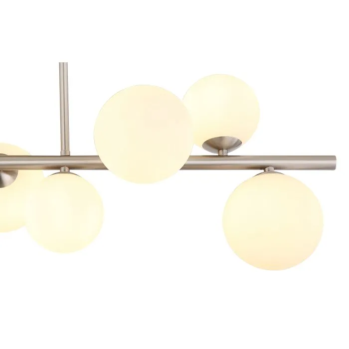 Globo RIHA Plafoniera LED Nichel opaco, 9-Luci