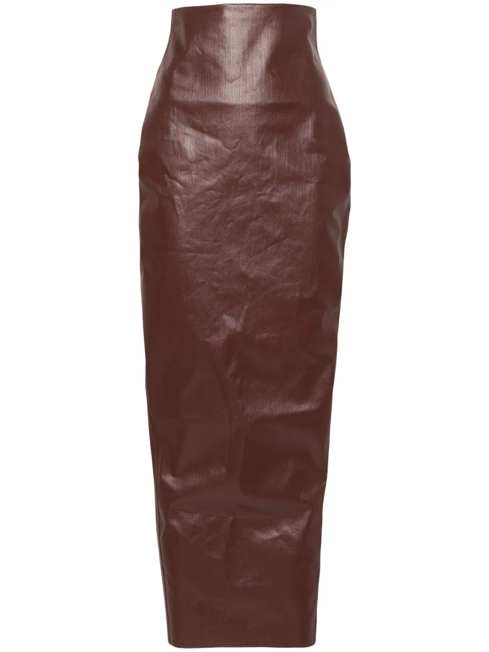Gonna a vita alta dirt pillar in marrone Rick Owens - donna