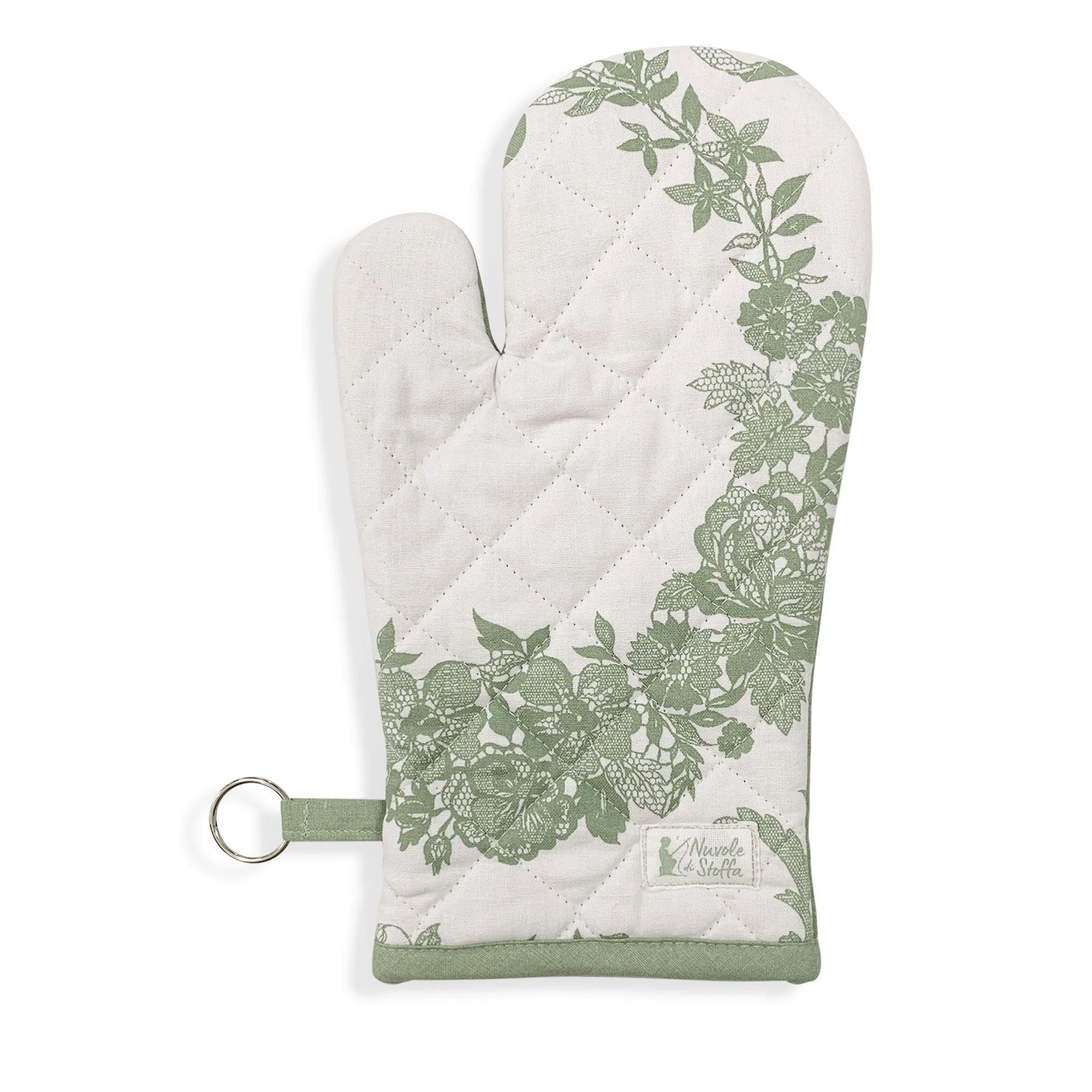 Guanto da forno Nuvole di Stoffa Chloe fiori Shabby Chic in cotone 19x32 6095