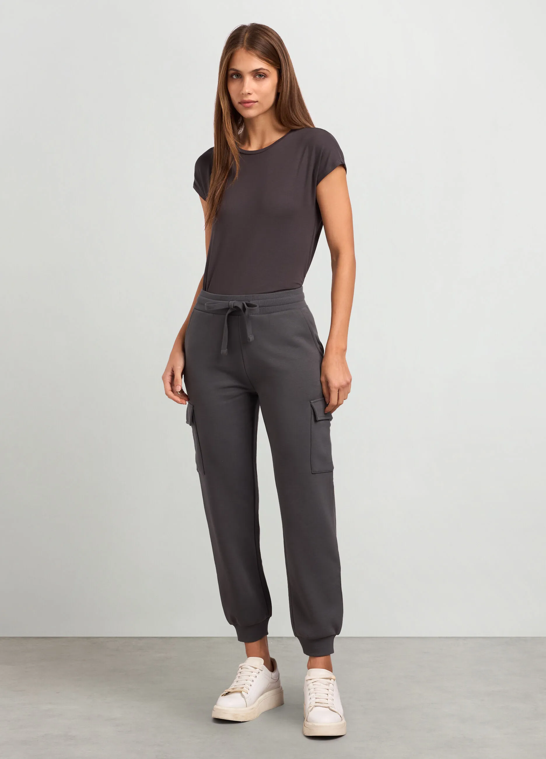HOLISTIC  Joggers cargo in felpa di cotone donna