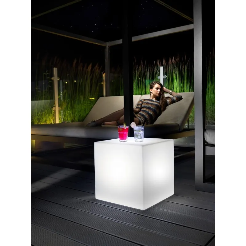 HOME FITTING POUFF CUBO CON LUCE