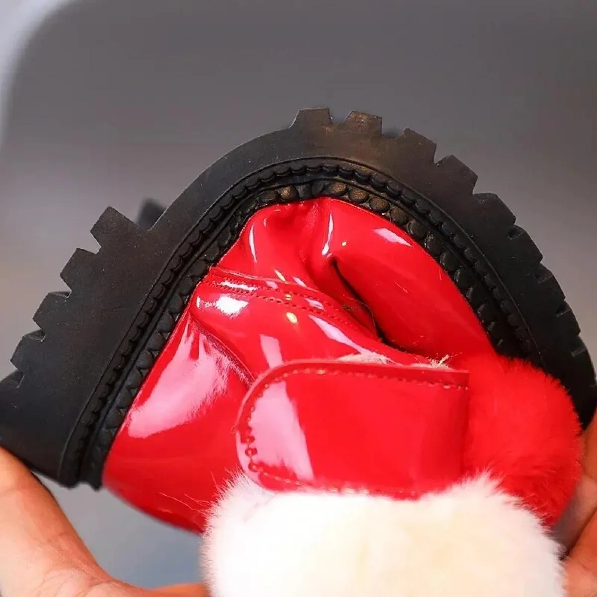Inverno 2024 nuova moda bambino peluche stivali corti scarpe di cotone caldo bambini simpatico coniglio stivali da neve antisciv