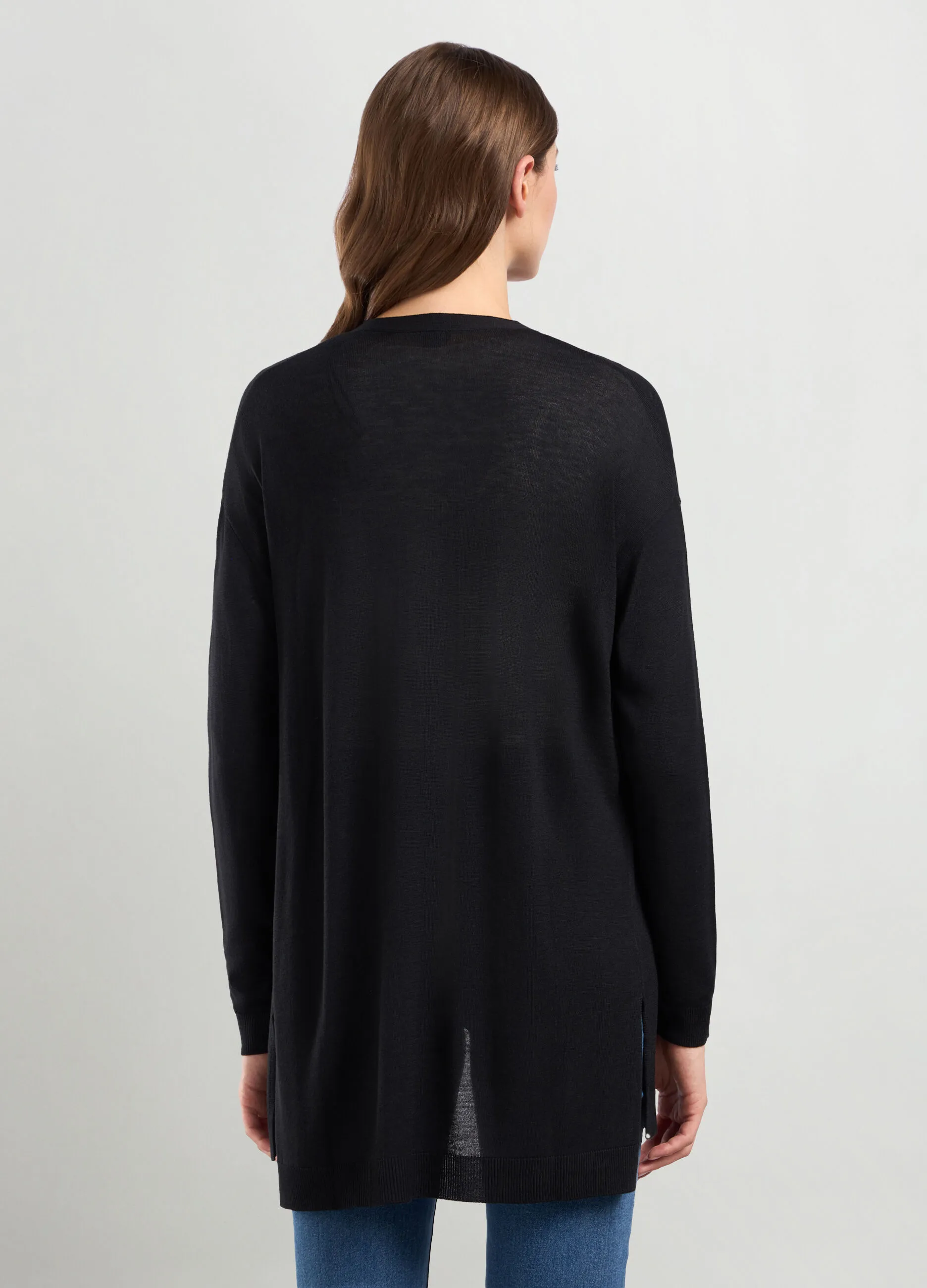 IWIE  Cardigan in misto viscosa aperto donna
