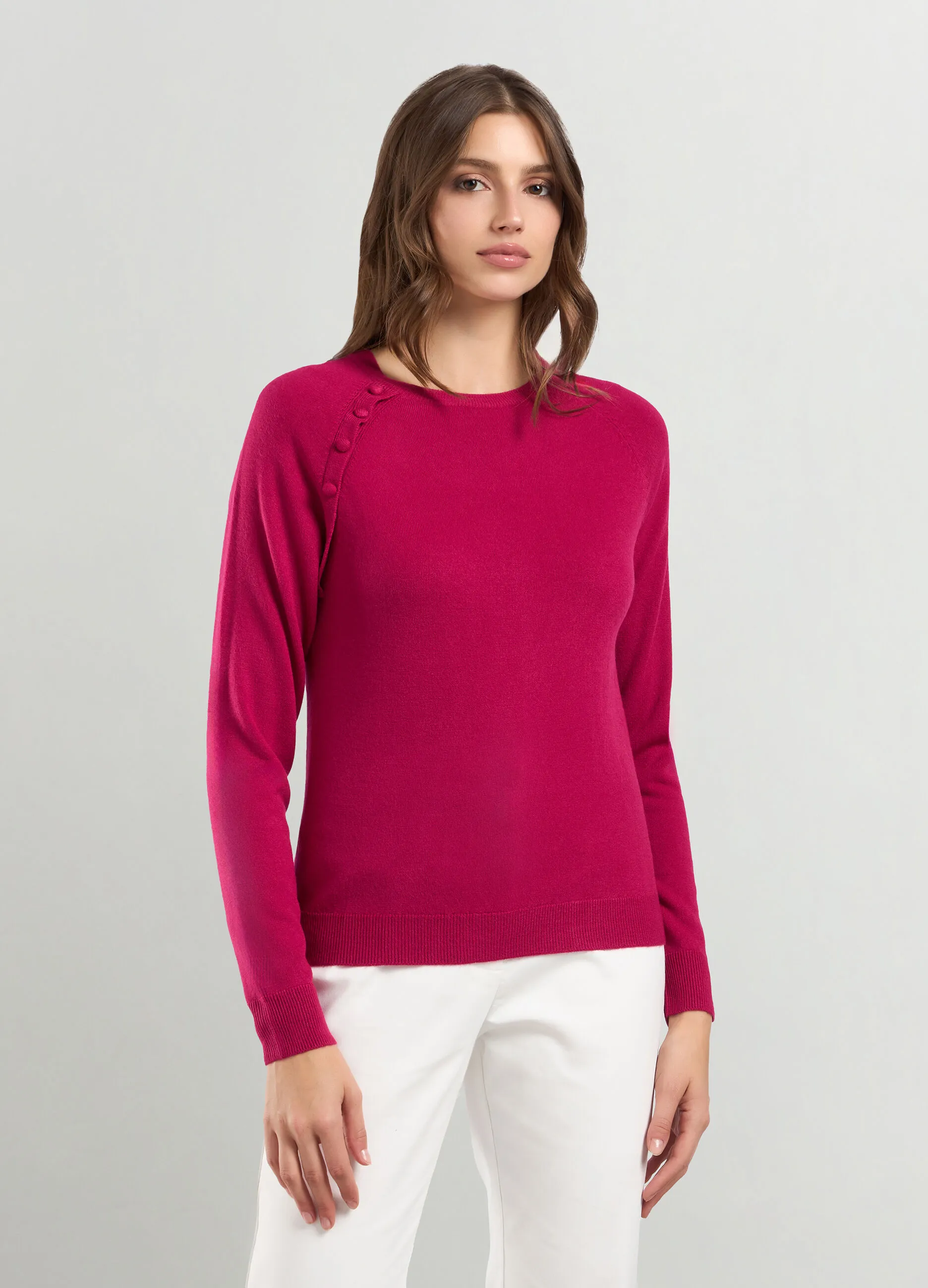 IWIE  Pullover tricot con bottoni donna
