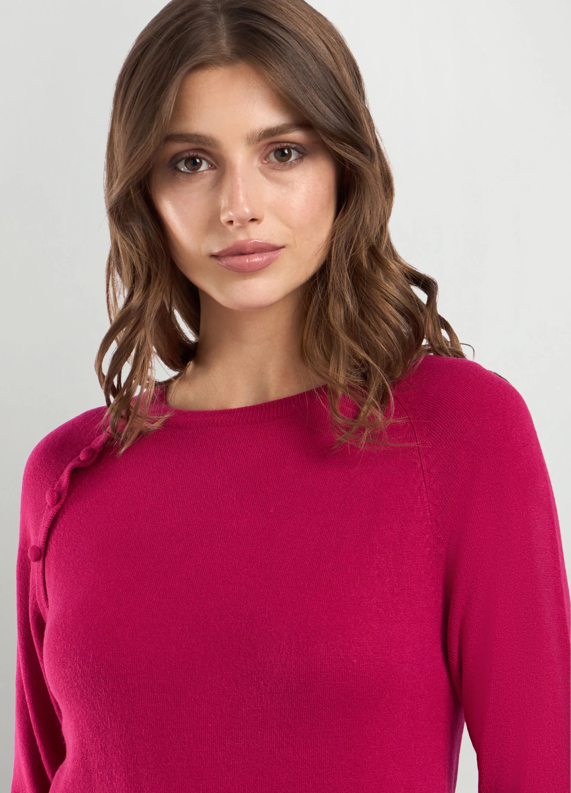 IWIE  Pullover tricot con bottoni donna