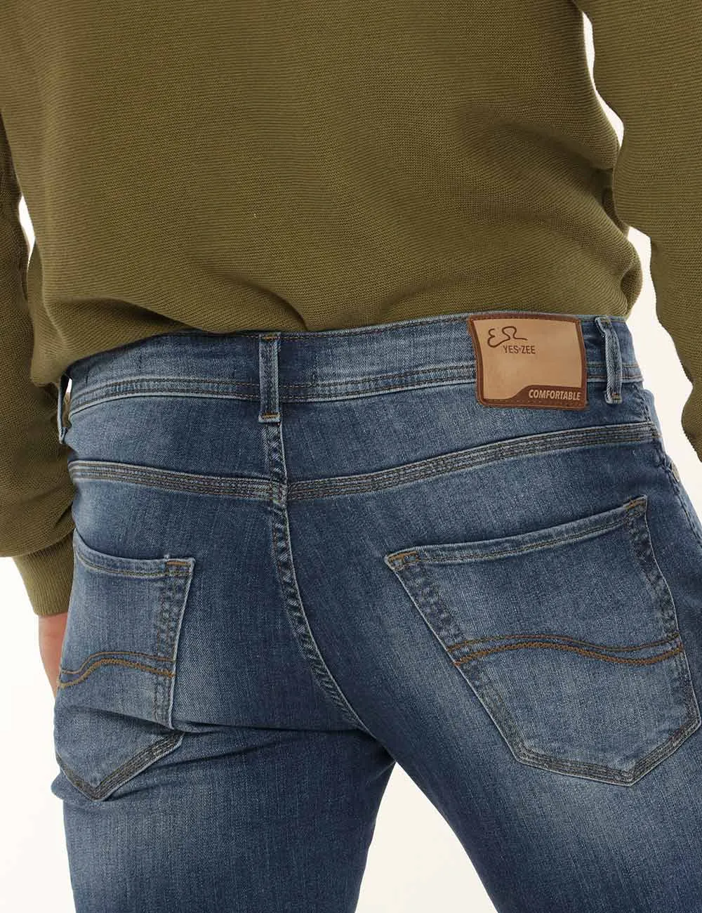 Jeans Yes Zee bermuda blu denim
