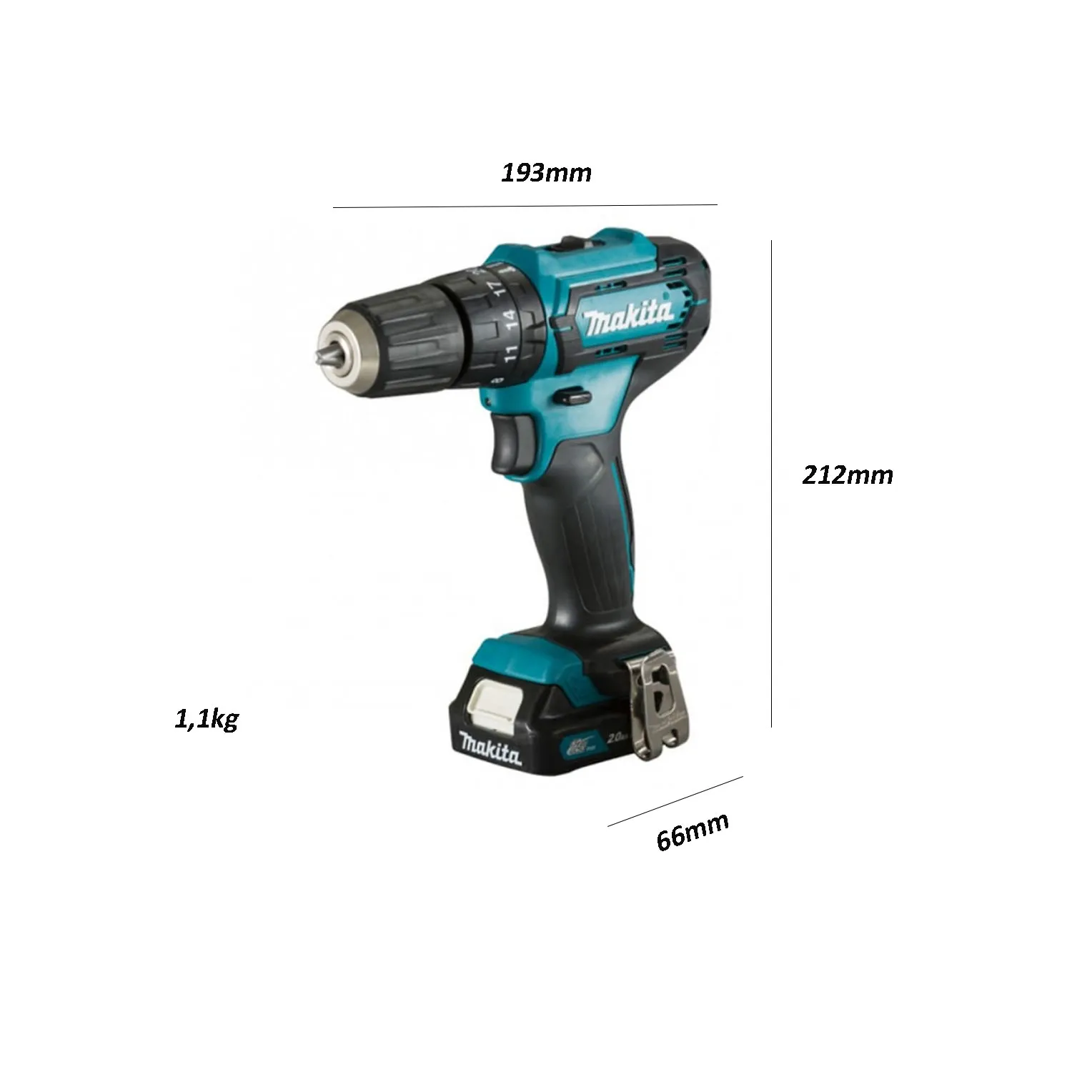 Kit Makita clx228aj+combo65access con trapano avvitatore hp333d + avvitatore ad impulsi td101d + 2 batterie bl1021 + caricabatte