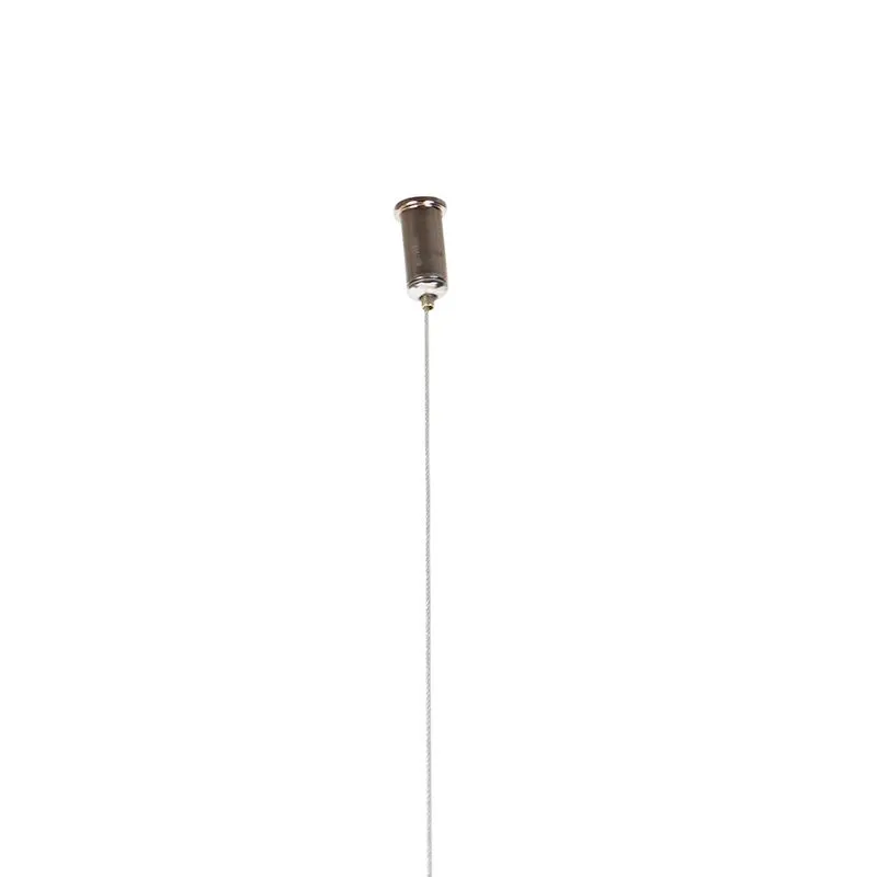 Lampada a sospensione industriale nera con 4 luci oro - Cage Tess
