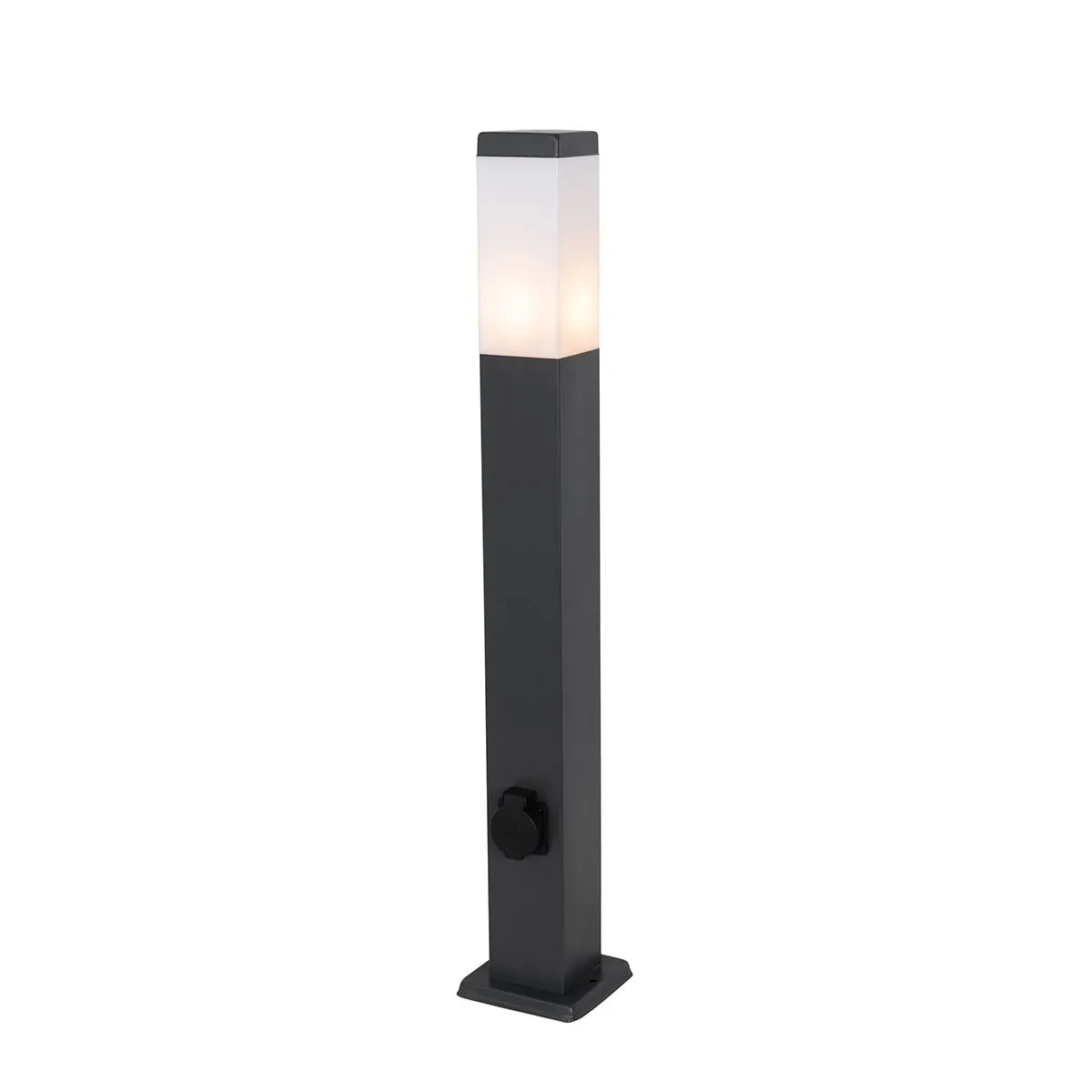 Lampada da esterno grigio scuro 80 cm con presa IP44 - Malios