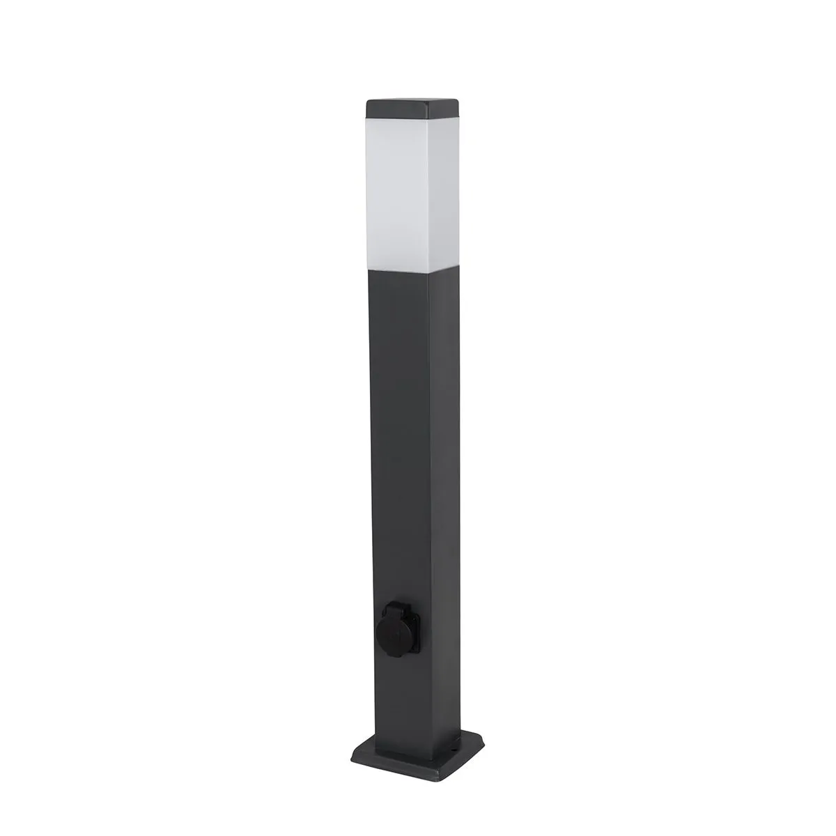 Lampada da esterno grigio scuro 80 cm con presa IP44 - Malios