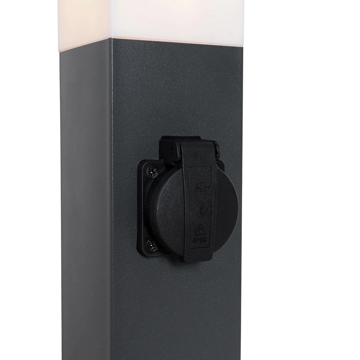 Lampada da esterno grigio scuro 80 cm con presa IP44 - Malios
