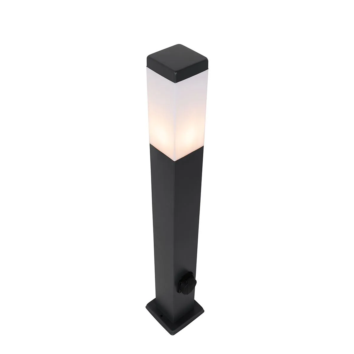 Lampada da esterno grigio scuro 80 cm con presa IP44 - Malios