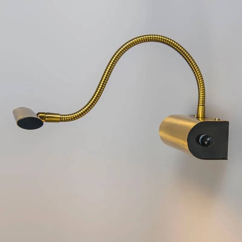Lampada da parete Art Déco oro opaco con LED - Tableau