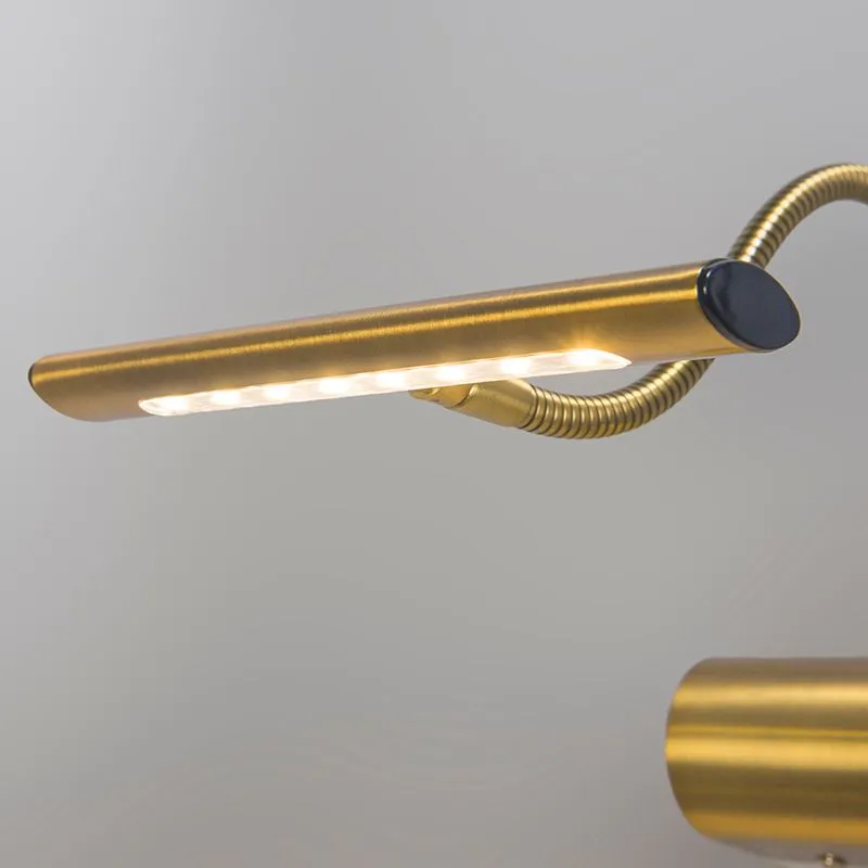 Lampada da parete Art Déco oro opaco con LED - Tableau