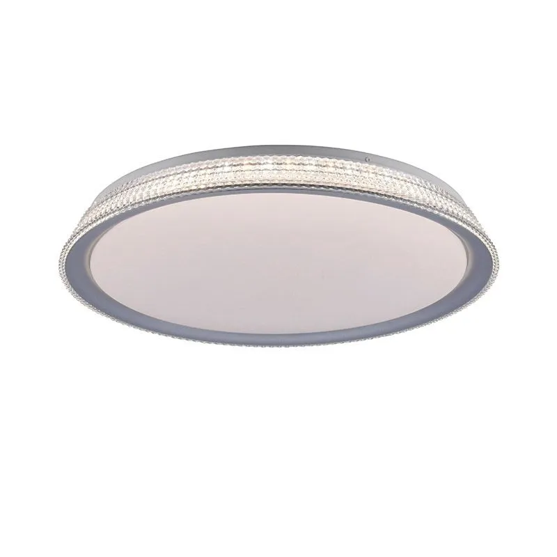 Lampada da soffitto argento 51 cm con LED dimmerabile a 3 fasi - Wendy