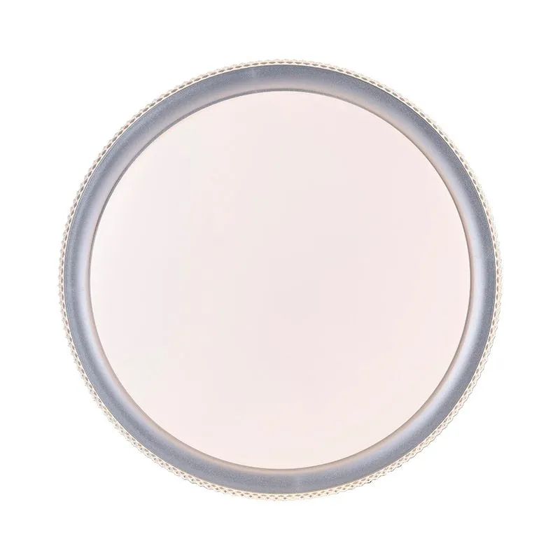 Lampada da soffitto argento 51 cm con LED dimmerabile a 3 fasi - Wendy