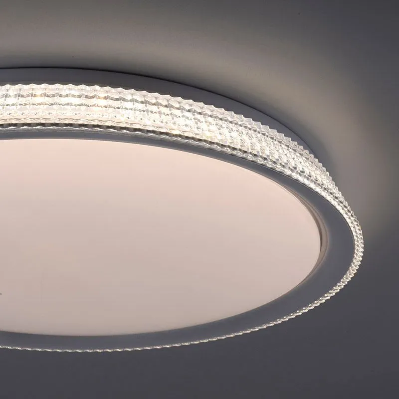 Lampada da soffitto argento 51 cm con LED dimmerabile a 3 fasi - Wendy