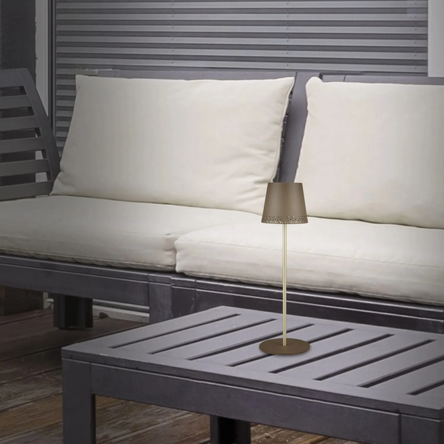 Lampada da tavolo a LED con ricarica USB marrone 280 lm