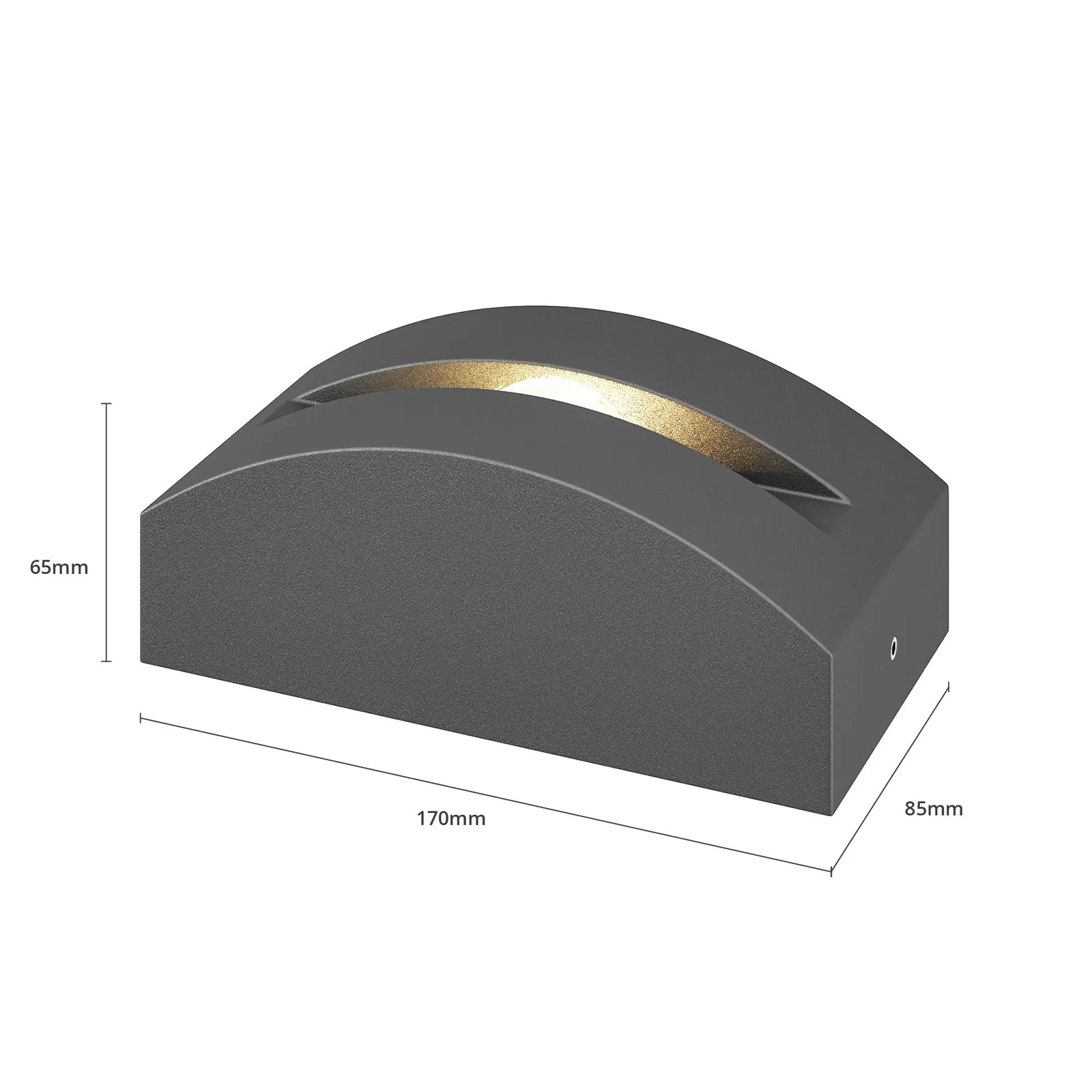 Lampada LED da esterno Marka, alluminio grigio scuro