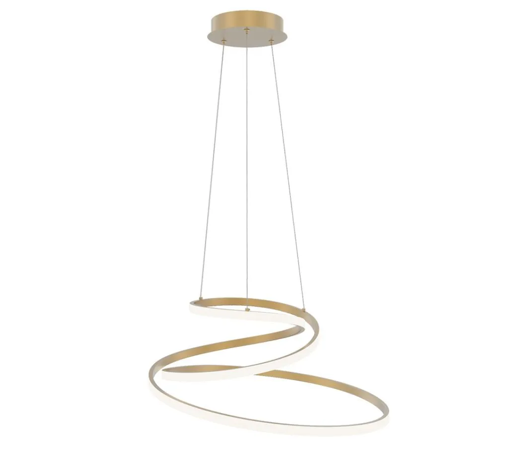 Lampadario Spirale Oro Led 60w CCT Per Soggiorno Moderno Coaster Fan Europe