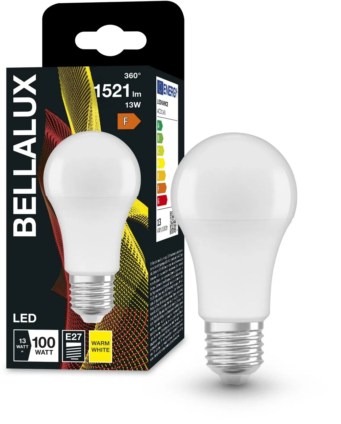 Lampadina LED E27 a goccia Bellalux 1521 lm bianco caldo