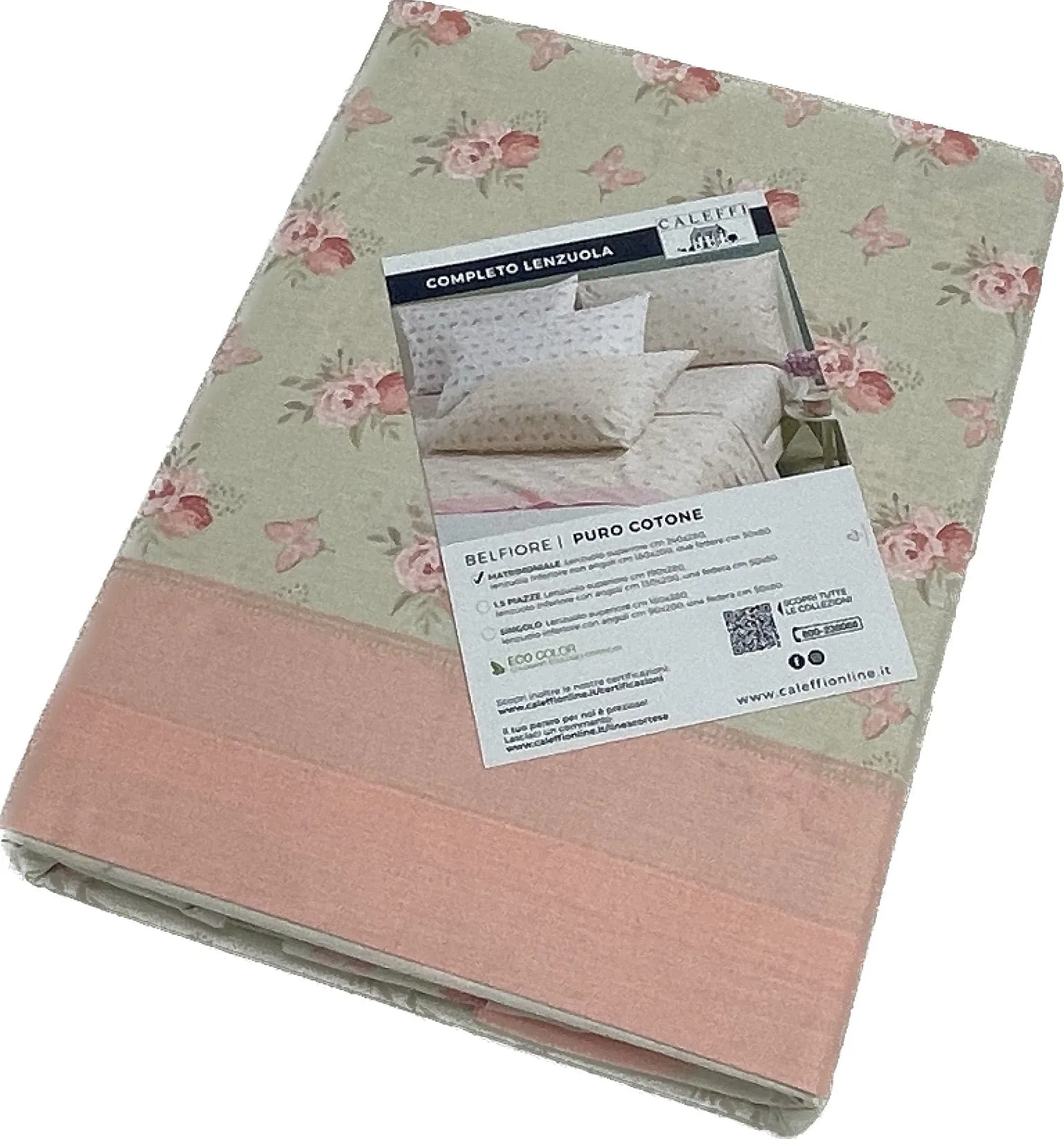 Lenzuola completo di cotone 100% Caleffi stock