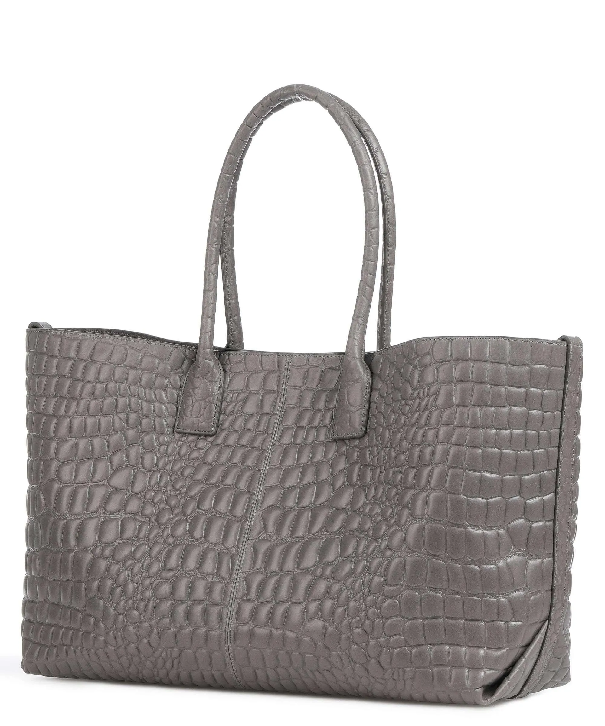  Liebeskind Chelsea Waxy Croco L Borsa shopper pelle in rilievo grigio scuro  