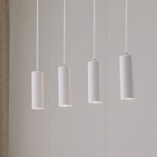 Lindby lampada a sospensione Joffrey, 76 cm, bianco, a 4 luci, GU10