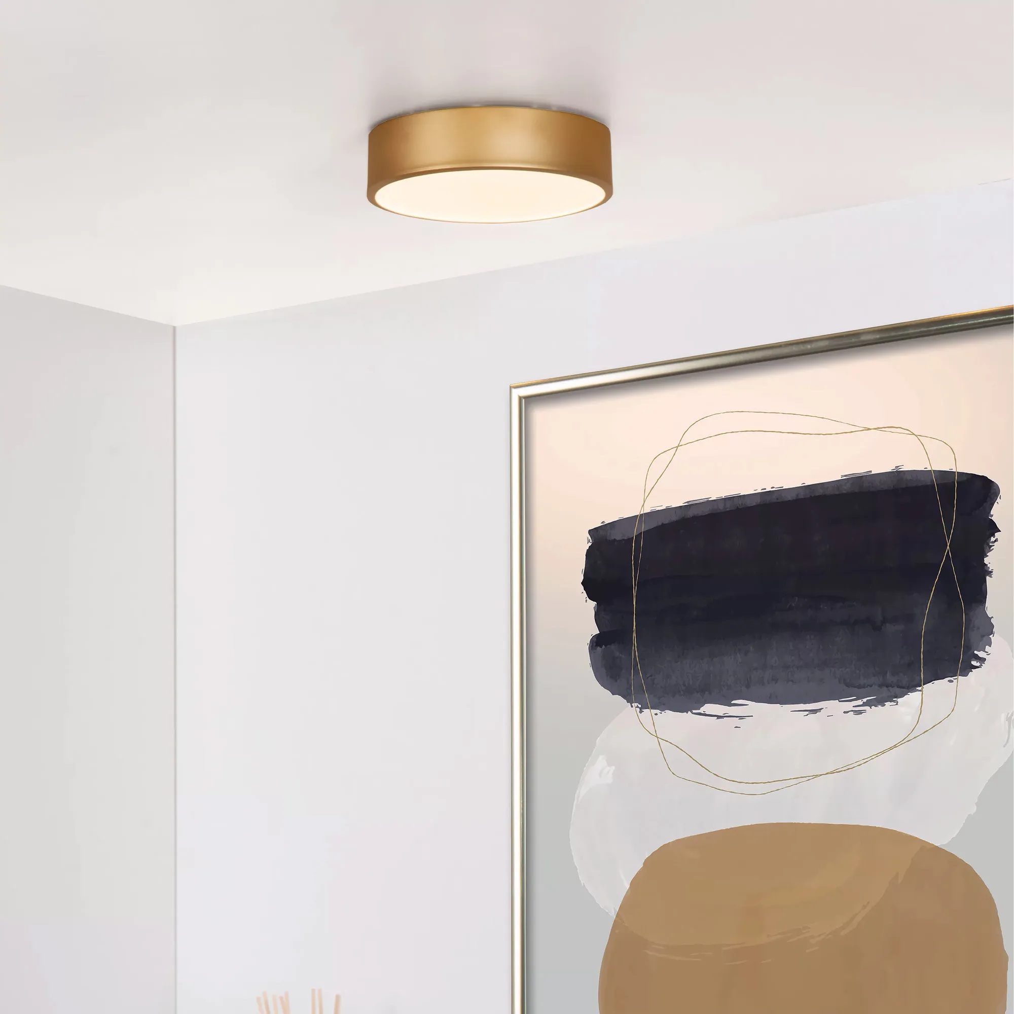 Lucide  Lampada a soffitto rotonda per bagno Ø 20 cm con luce a led dimmerabile Unar - 12W - 2700k Luce Calda