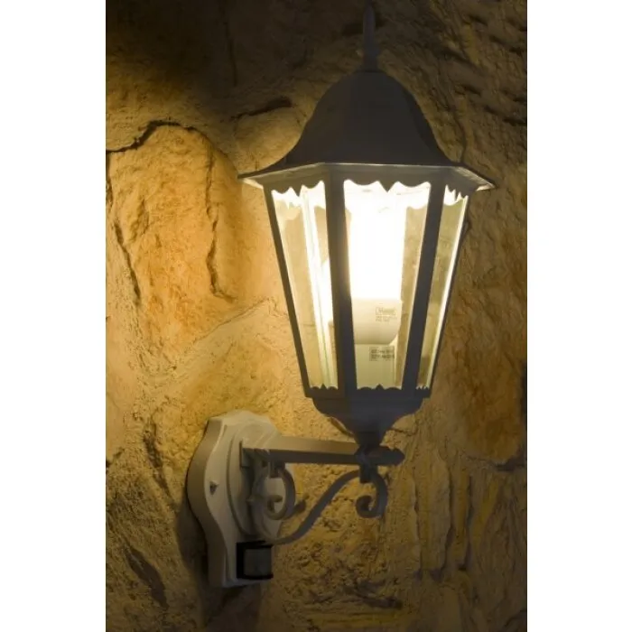 Lutec BRISTOL Applique per esterno Trasparente, chiaro, Bianco, 1-Luce, Sensori di movimento