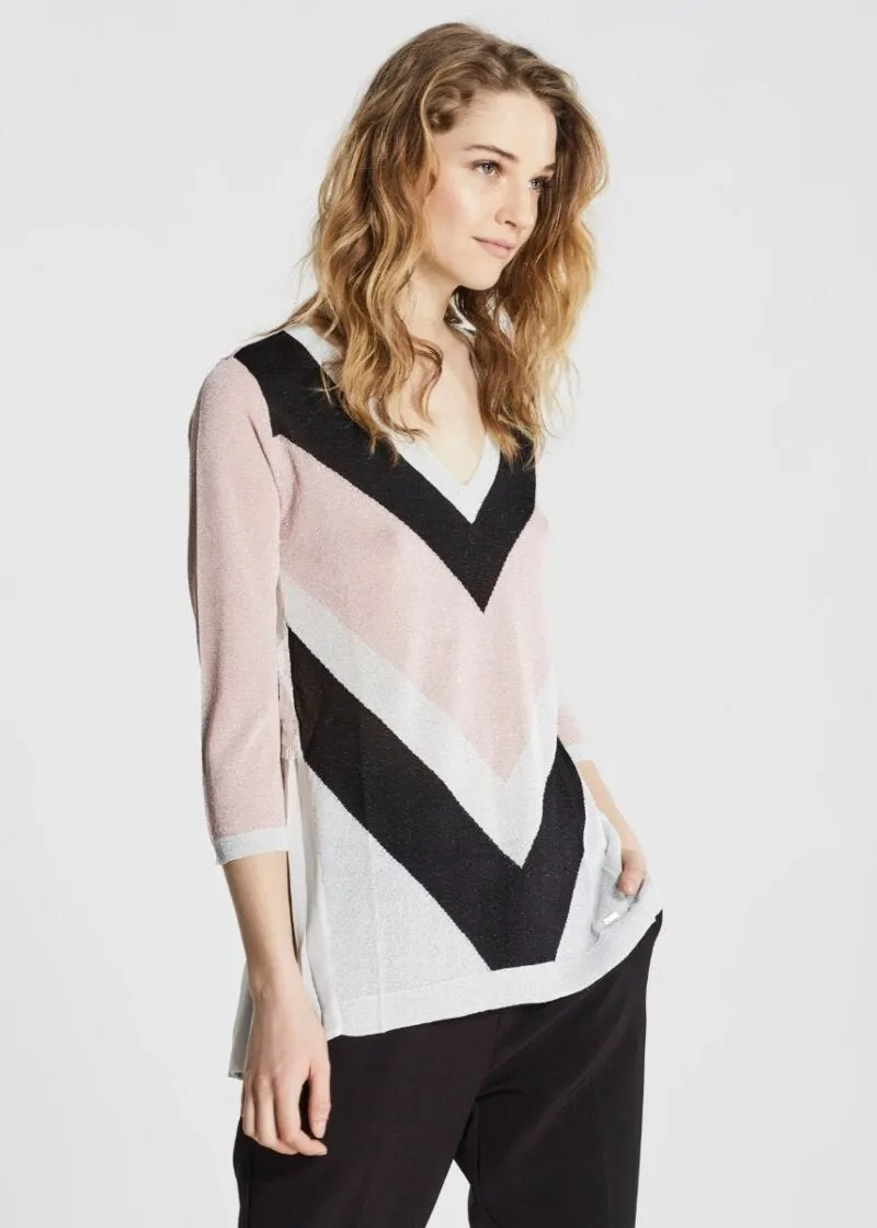 Maglia con inserto in pizzo